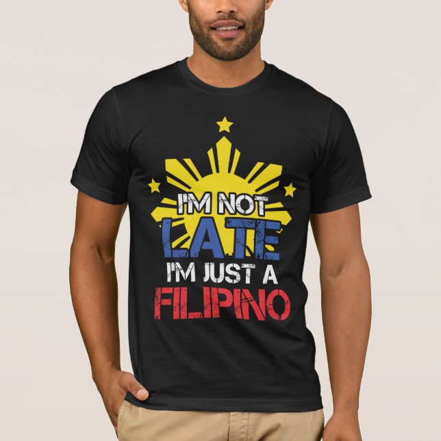 Camiseta Funny Pinoy Pontuality Filipinas Filipino (Frente)