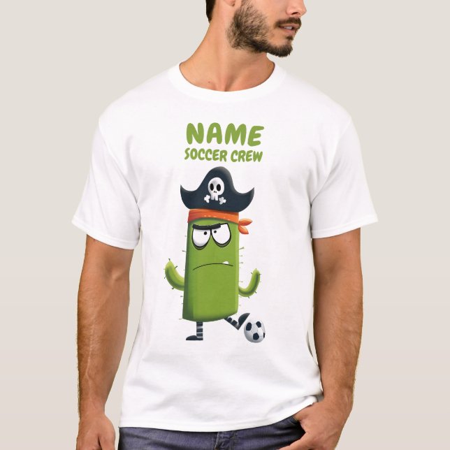 Camiseta Funny Pirate Cactus - Tripulação | Esportes person (Frente)