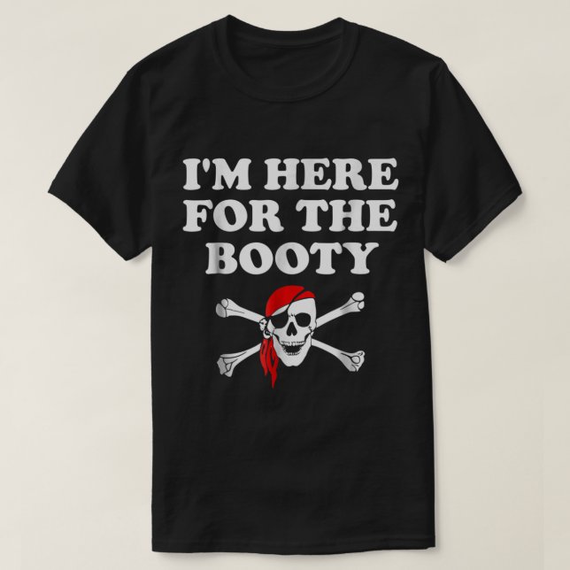 Camiseta Funny Pirate Treasure Hunter Design (Frente do Design)