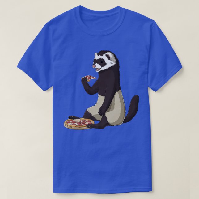 Camiseta Funny Pizza Lover Ferret (Frente do Design)