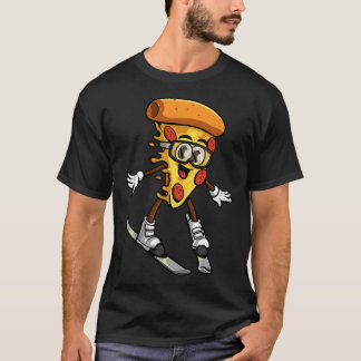 Camiseta Funny Pizza Ski Cheesy Pie Foodie Skiing Instructo