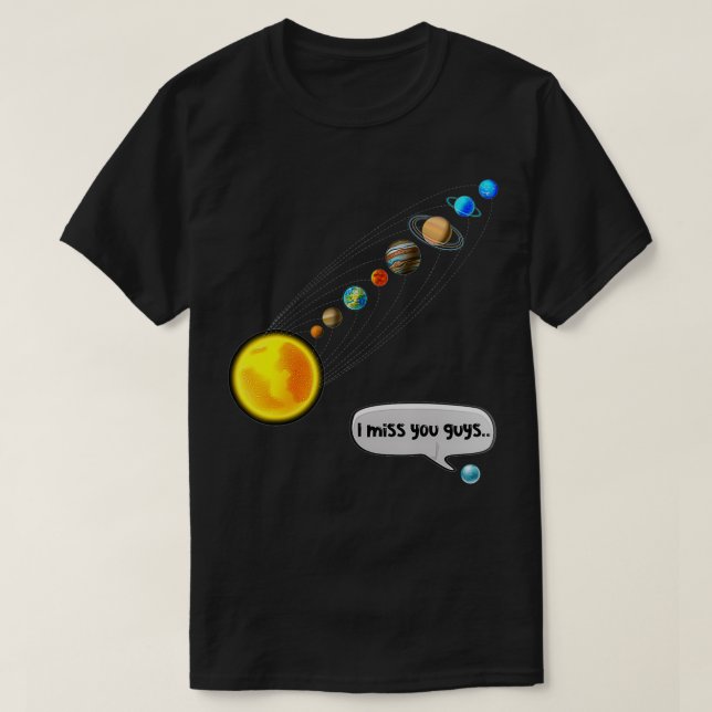 Camiseta Funny Pluto and Solar System Space Science Astrono (Frente do Design)