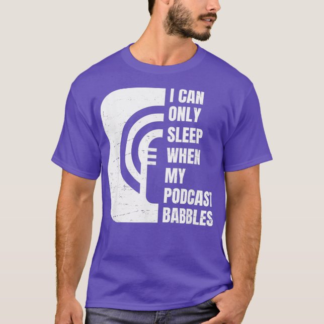 Camiseta Funny Podcast  Fall Asleep  Nap Podcast Junkie (Frente)