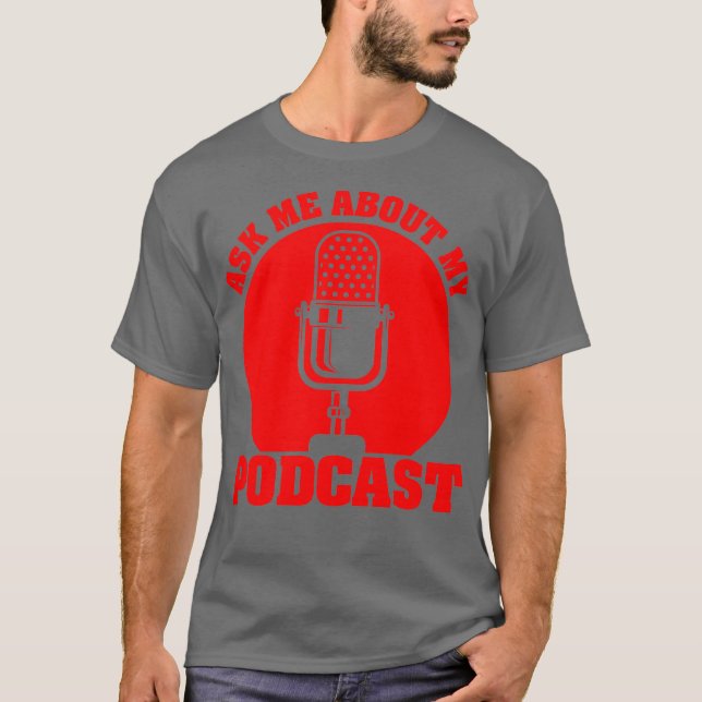 Camiseta Funny Podcast Gift For Men Women Cool Podcaster (Frente)