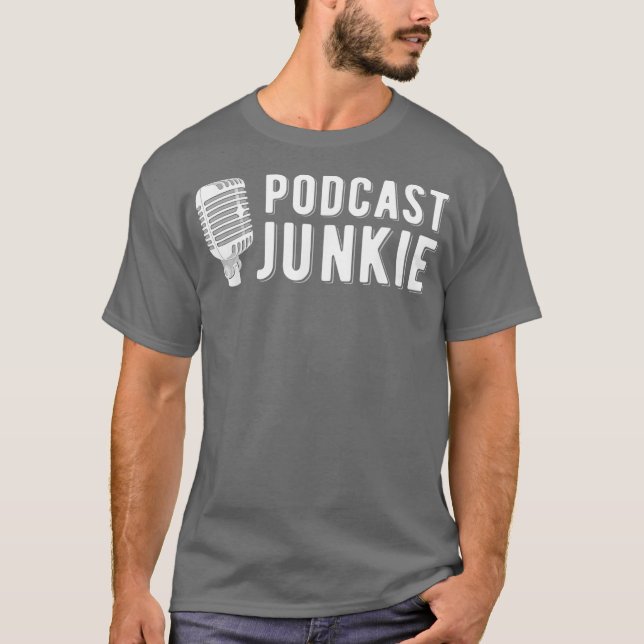 Camiseta Funny Podcasting Podcast Junkie Casting (Frente)