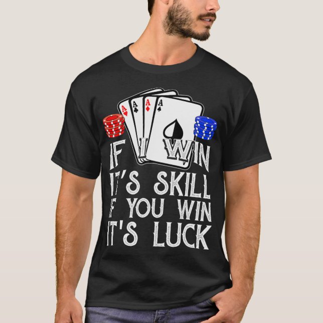 Camiseta Funny Poker  Teas Holdem Lucky Poker _2  (Frente)