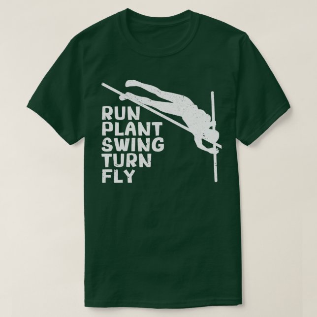 Camiseta Funny Pole Vault Pole Run Plant Swing (Frente do Design)