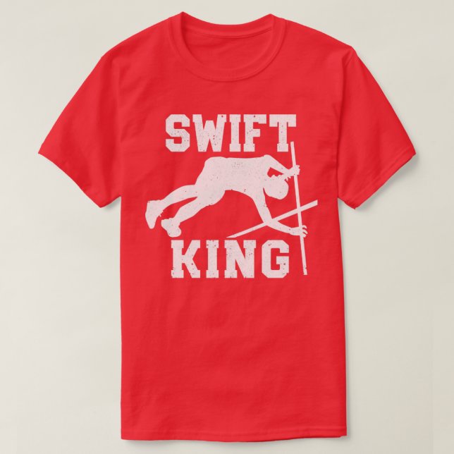 Camiseta Funny Pole Vault, vara, Swing King (Frente do Design)