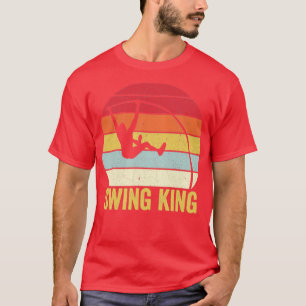 Camiseta Funny Pole Vault Voando Swing King Retro
