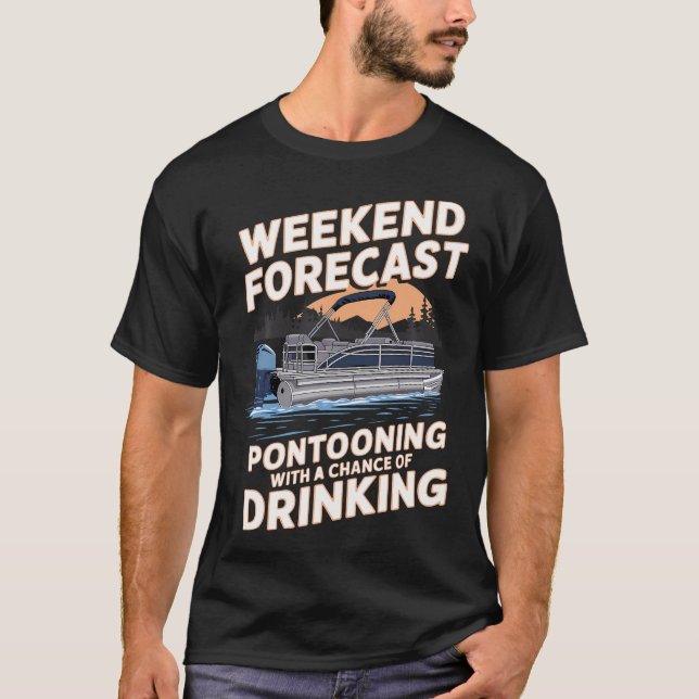 Camiseta Funny Pontoon Captain Art For Men Women Pontoon Bo (Frente)