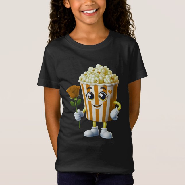 Camiseta funny popcorn design for lovers (Frente)