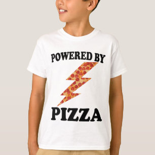 Camiseta Funny Powered By Pizza Legal