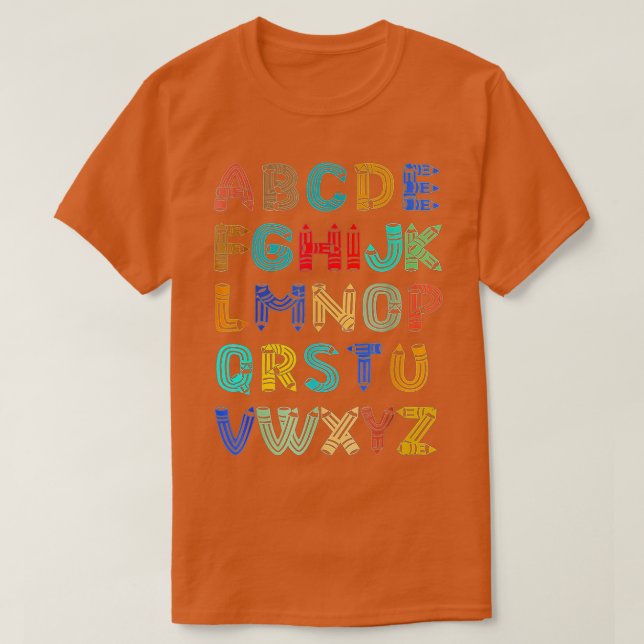 Camiseta Funny Pre K Kindergarten Hi Alphabet Back To Schoo (Frente do Design)