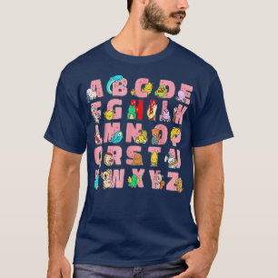 Camiseta Funny Pre K Kindergarten Hi Alphabet Back To Schoo