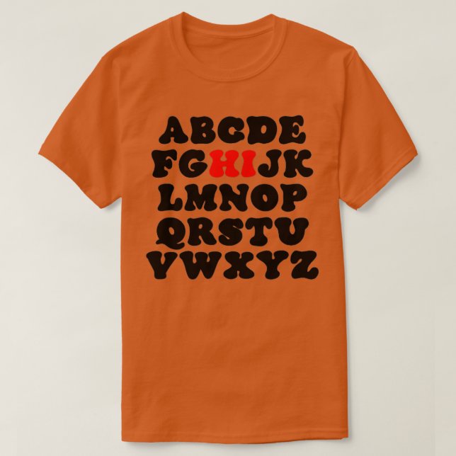 Camiseta Funny Pre K Kindergarten Hi Alphabet Back To Schoo (Frente do Design)