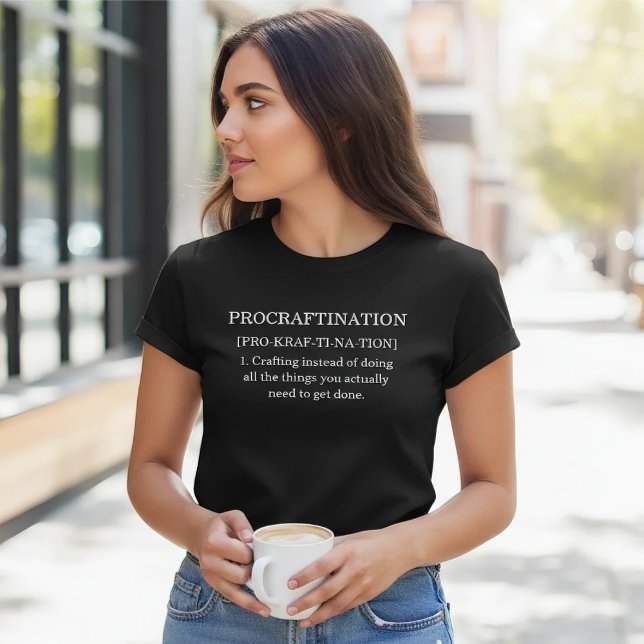 Camiseta Funny Procraftination Definition (Criador carregado)