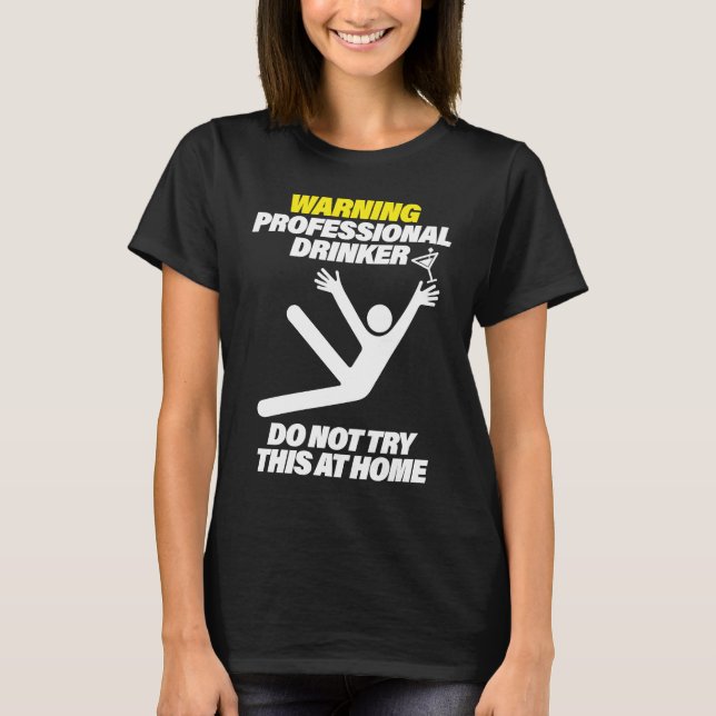 Camiseta Funny Professional Drinker Dive Bar Pub Crawl T (Frente)