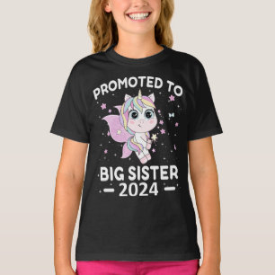 Camiseta Funny Promoted to Big Sister 2024