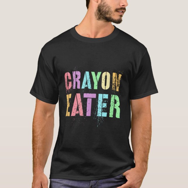 Camiseta Funny Proud Crayon Eater Military Veteran Dad Offi (Frente)