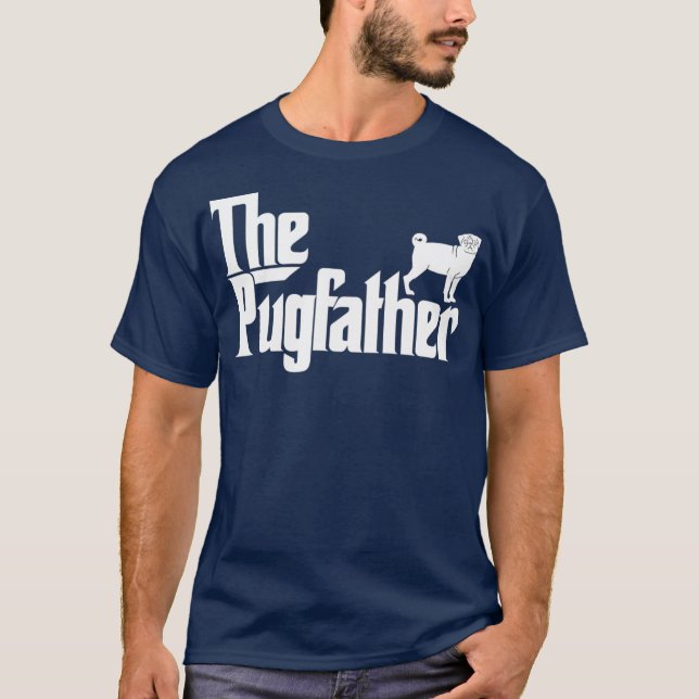 Camiseta Funny Pug Proprietário O Pugdad Pug Padre Gift (Frente)