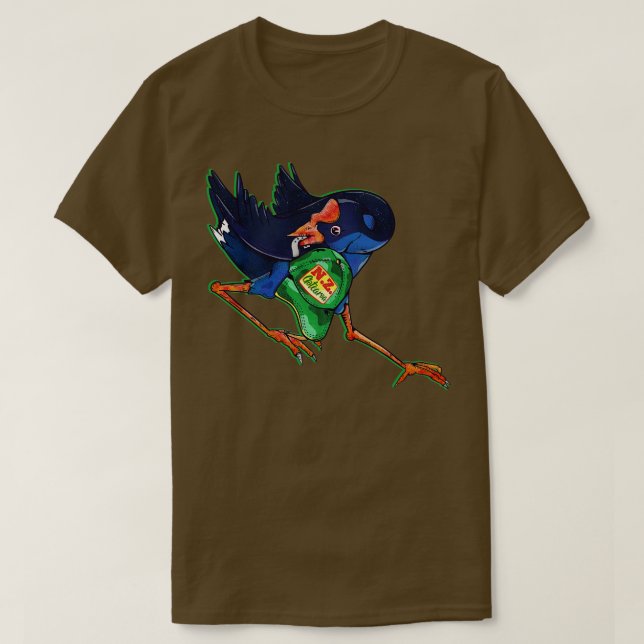 Camiseta Funny Pukeko Aotearoa Nova Zelândia (Frente do Design)
