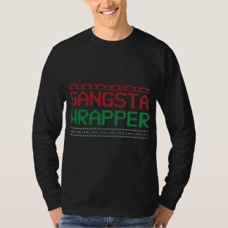 Camiseta Funny Pun Ugly Christmas Gangster Wrapper
