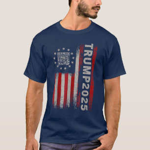 Camiseta Funny QR Presidente Trump 45/47 Trump Dancing Code