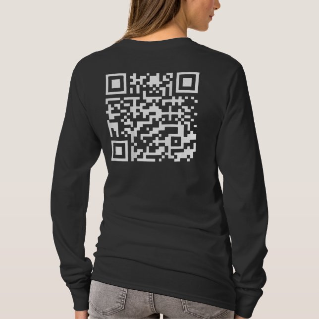 Camiseta Funny QR Presidente Trump 45 47 Trump Dancing Code (Verso)
