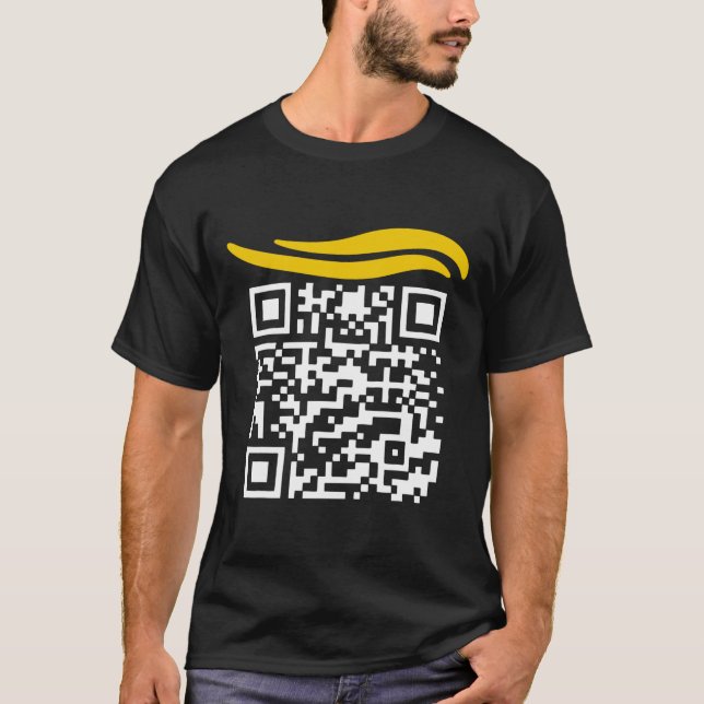 Camiseta Funny Qr Presidente Trump Dance Code 1 (Frente)