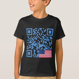 Camiseta Funny Qr Presidente Trump Dance Code Usa Flag