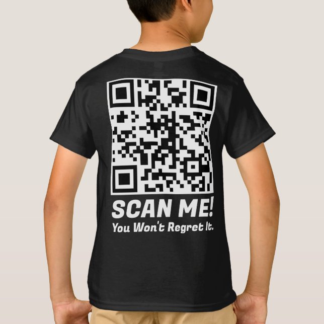 Camiseta Funny QR Scan Me! Funny Regret Joke  (Verso)