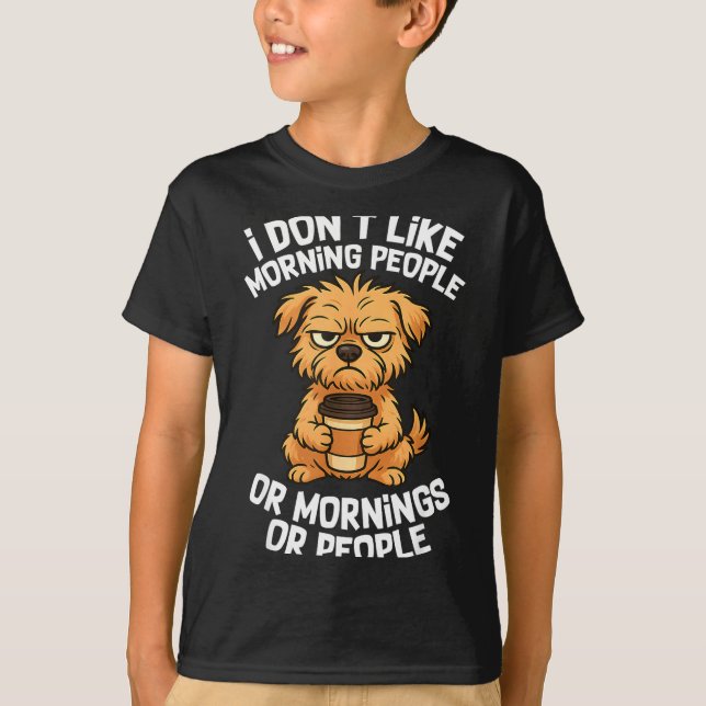 Camiseta Funny Quote Coffee Sleepy Cute Dog Puppy Lover Gif (Frente)