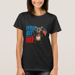 Camiseta Funny Raccoon 1776 julho Dia da Independência 4 de