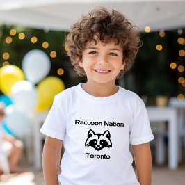 Camiseta Funny Raccoon Nation Toronto Light Monotone