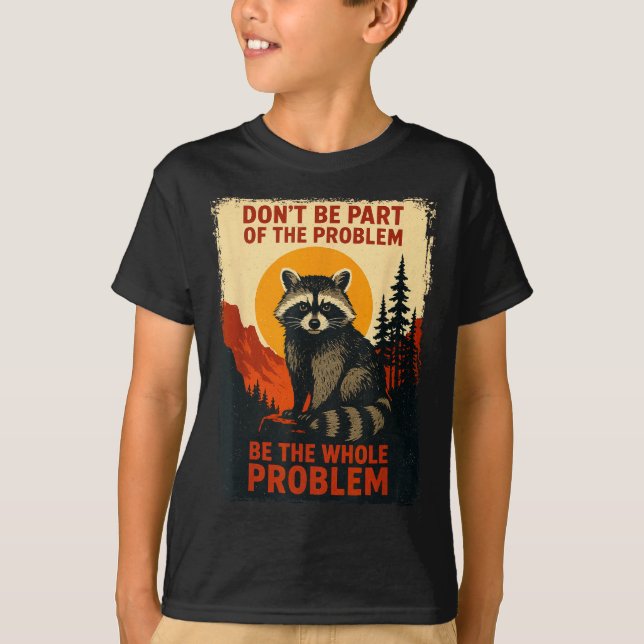 Camiseta Funny Raccoon Nature Wildlife Outdoor Graphic Sarc (Frente)