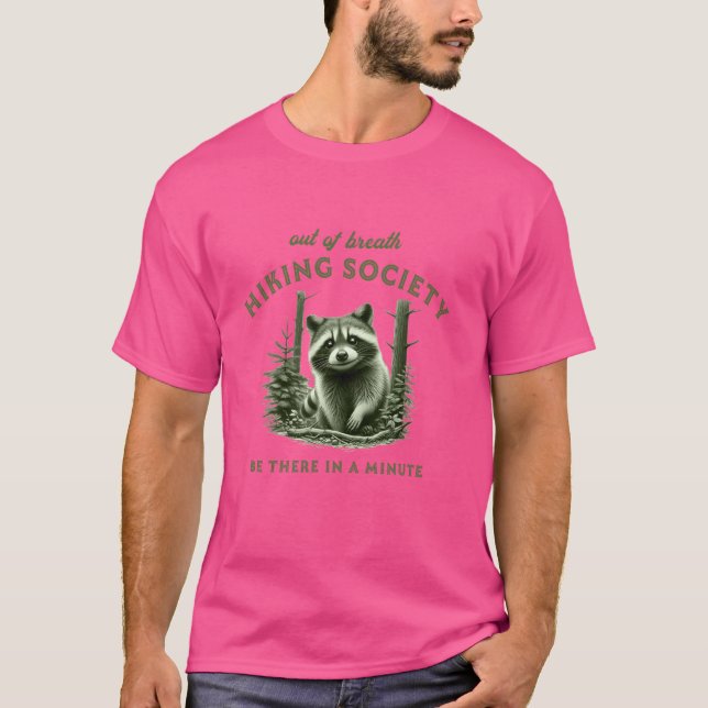 Camiseta Funny Raccoon Out Of Breath Hiperking Society (Frente)
