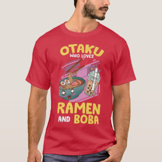 Camiseta Funny Ramen e Boba Lover - Kawaii Bubble Tea Ram
