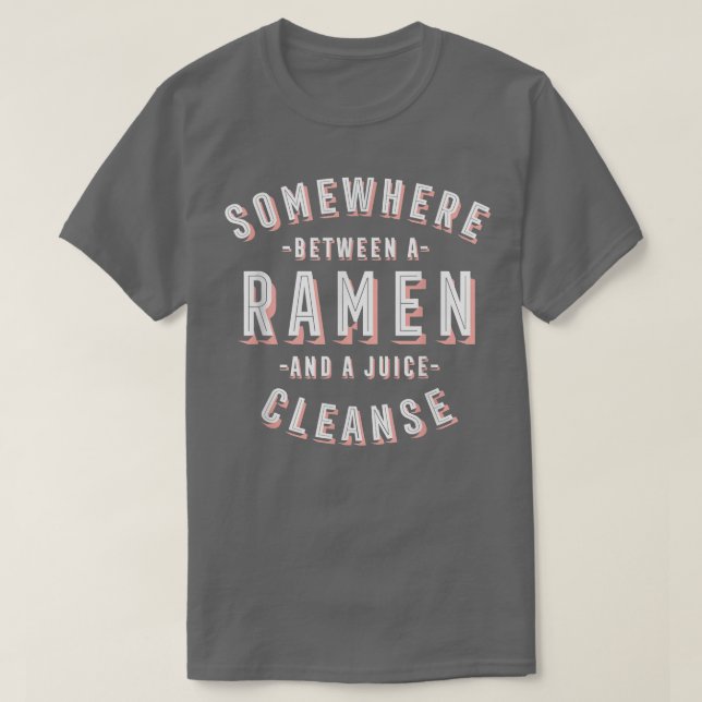 Camiseta Funny Ramen e Juice Cleanse Ramen Lover Vegan (Frente do Design)