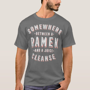 Camiseta Funny Ramen e Juice Cleanse Ramen Lover Vegan