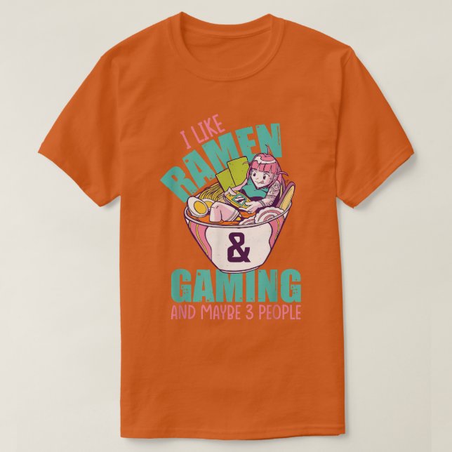Camiseta Funny Ramen Gamer (Frente do Design)