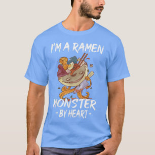 Camiseta Funny Ramen Monster Por Heart - Ramen