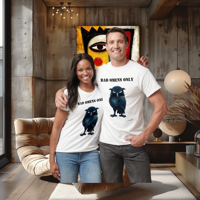 Camiseta Funny Raven Bad Omens Only (Criador carregado)
