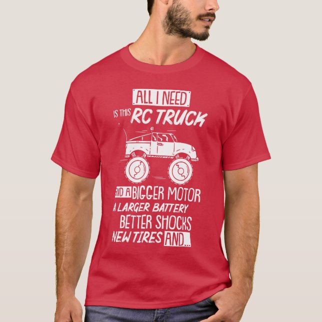 Camiseta Funny RC Racing RCruck Radio Controlled RC Car S f (Frente)