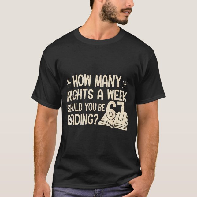 Camiseta Funny Reading 67 Six Seven Meme Englieacher Book L (Frente)