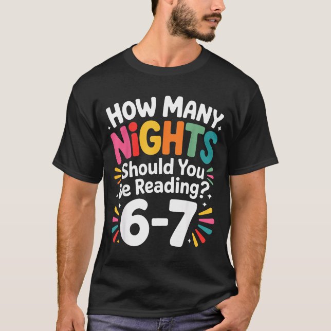 Camiseta Funny Reading 6 7 Six Seven Meme Englieacher Book  (Frente)