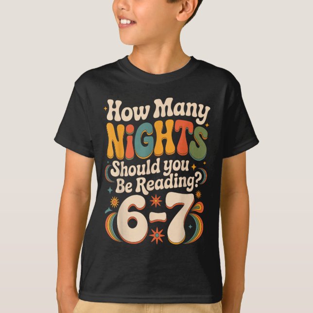 Camiseta Funny Reading 6 7 Six Seven Meme Englieacher Book  (Frente)