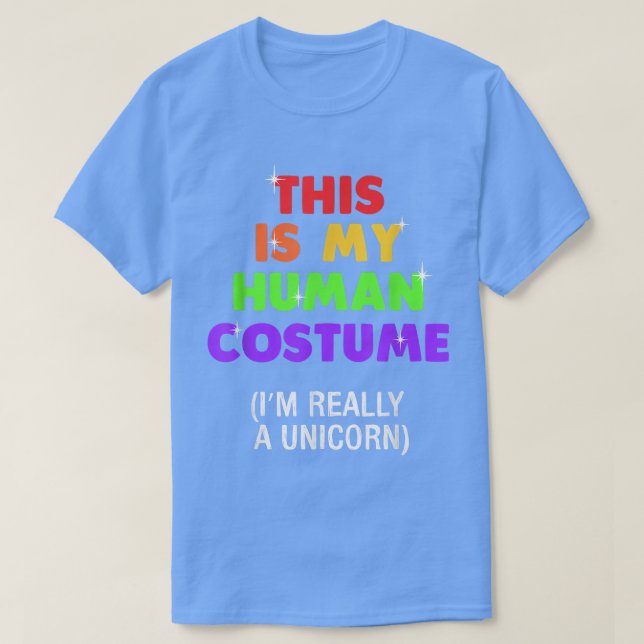 Camiseta Funny Really A Unicorn  Halloween Costume 2815 (Frente do Design)