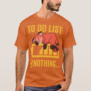 Camiseta Funny Red Panda To Do List