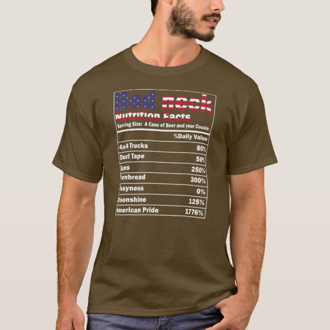Camiseta Funny Redneck Facts 4 de julho Country (Frente)