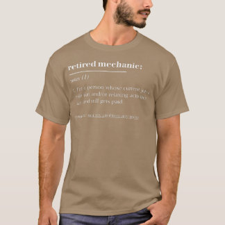 Camiseta Funny Retired Dictionary Definition Mechanic 